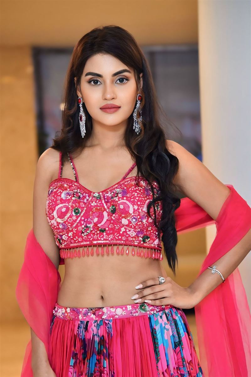 Tollywood Actress Garima Chouhan In Red Lehenga Choli